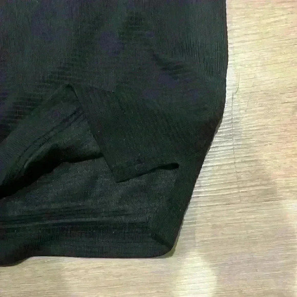 Bugatchi Uomo Textured Black Blank Men's Long Sleeve Tshirt - Picture 3 of 3